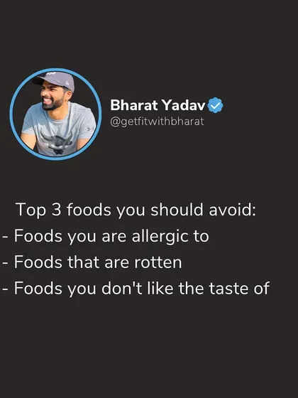 What foods should you avoid? Only the ones you're allergic to, the ones that are rotten, and the ones you genuinely don't like. Everything else can fit into a balanced diet.
