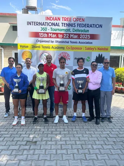 The winners and finalists of the ITF J60 tournament in Dehradun. Our player Sehaj stands proud as the singles champion, a result of his consistent hard work and our focused coaching.