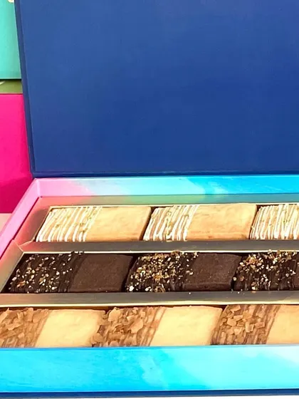 A look at my Diwali 2023 Edit, showcasing our premium packaging for corporate and private gifting. This box of assorted shortbread cookies is just one of the many scrumptious options available.