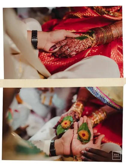 A duplicate of 337, showcasing the intricate details and symbolic hand gestures of the wedding rituals.