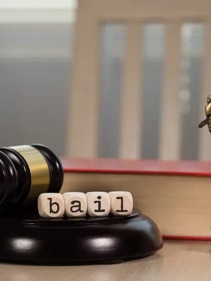 A visual representation of bail law, explaining that bail allows an accused individual to remain free until their case is completed.