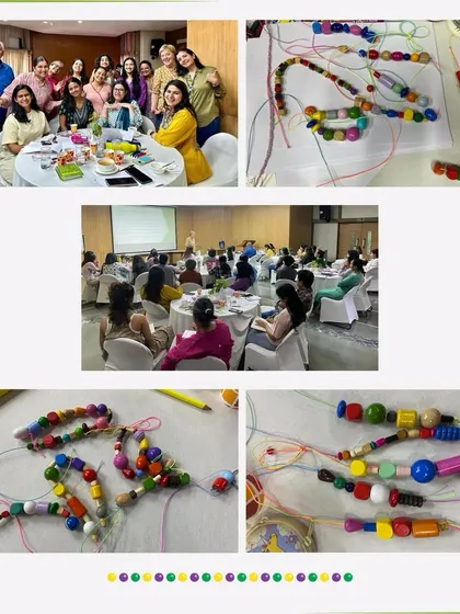 This collage shows a 2-day workshop on responding to trauma, facilitated by Narrative Practitioner Sabine Vermeire. We explored using beads, art, and puppetry to have rich conversations that invite agency and build relational resilience.