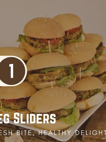 Our fresh and healthy veg sliders are a delightful bite, perfect for any event.