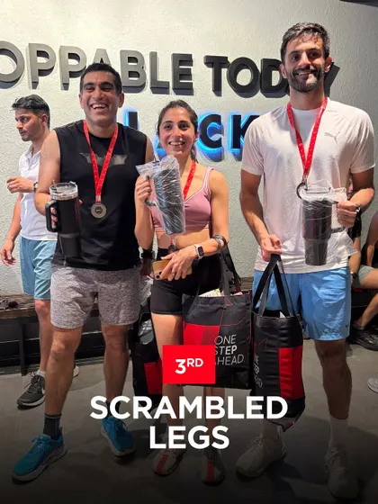 Finishing third, Scrambled Legs showed incredible spirit and consistency. They've been with us since day one of the Treadmill Challenge.