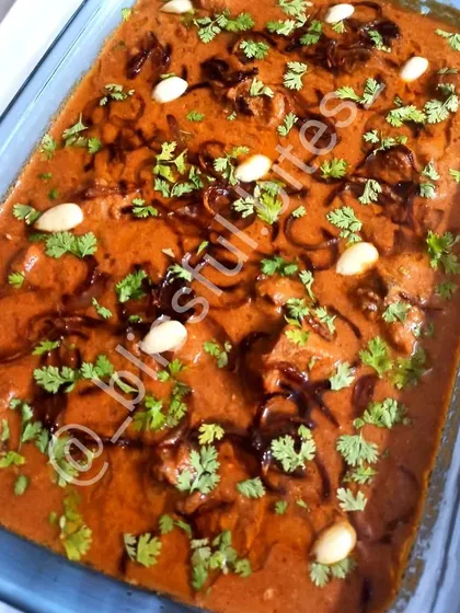 My Badam Chicken is a festive and rich curry perfect for special occasions. I make a smooth paste from almonds and fried onions to create a thick, nutty gravy that coats every piece of tender chicken.
