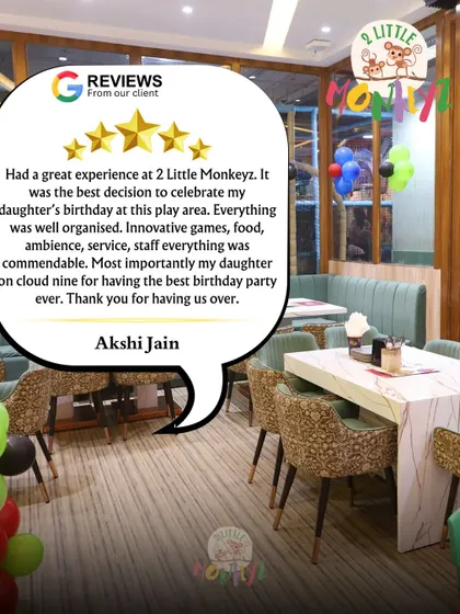 "My daughter was on cloud nine for having the best birthday party ever." This is the ultimate goal for me. Thank you, Akshi Jain, for trusting us with your daughter's special day.