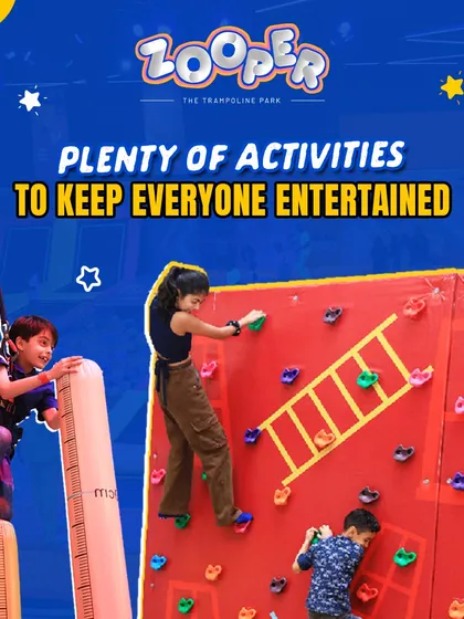 I offer plenty of activities to keep everyone entertained, including various climbing challenges for different age groups.