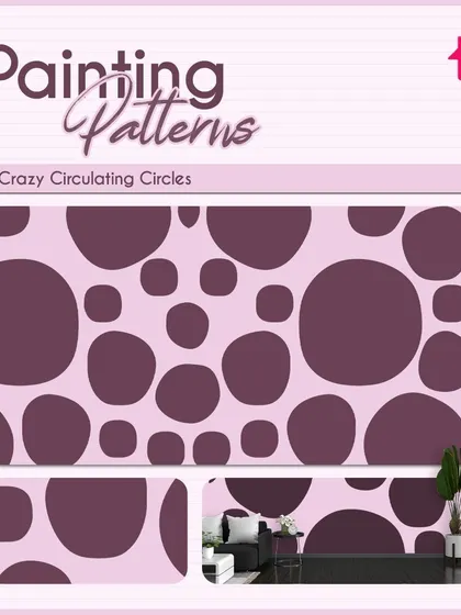 This crazy circulating circle pattern brings a unique, modern vibe to any room. It pairs well with light-colored wood flooring and can be customized to create a warm and cool oceanic feel.