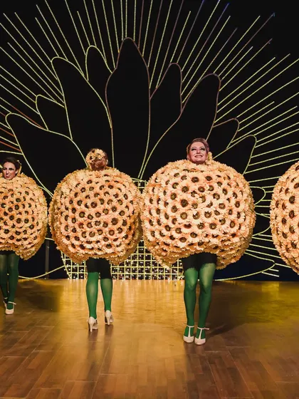 Whimsical performers dressed as giant flowers. These quirky, unexpected entertainers add a touch of fun and fantasy to any event.