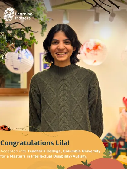 We celebrate our team's growth. Here, we congratulate a former intern on her acceptance into a Master's program at Columbia University, a testament to the enriching experience we strive to provide.