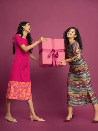 The joy of gifting. A fun, festive shot from the Fable Street Christmas campaign.