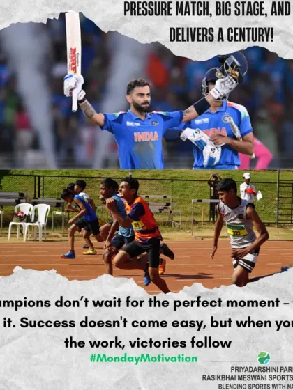 Virat Kohli's century is the perfect Monday motivation. His dedication reflects the values I instill in my athletes: relentless hard work leads to victory.