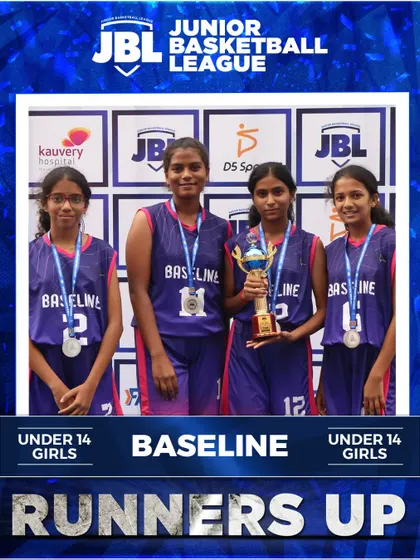Well done to Baseline, the Under 14 Girls Runners-Up. Their commitment and skill on the court were outstanding throughout the JBL season.
