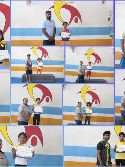 Celebrating the successful completion of our gymnastics summer camp. Each collage captures the pride and accomplishment of our young athletes and their supportive families.