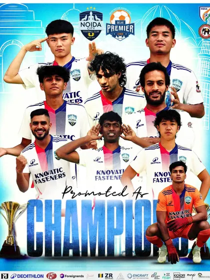 The Delhi Premier League is our next target. As Senior Division Champions, we have arrived. This graphic shows our players, ready to take on the next challenge.
