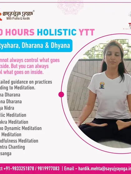 We cannot always control what goes on outside, but we can control what goes on inside. Our YTTC provides detailed guidance on meditation practices like Yoga Nidra, Chakra Meditation, and more.