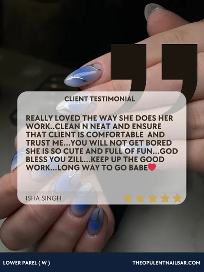 "Clean n neat and ensure that client is comfortable." This is my goal for every single appointment. Thank you for the lovely words.