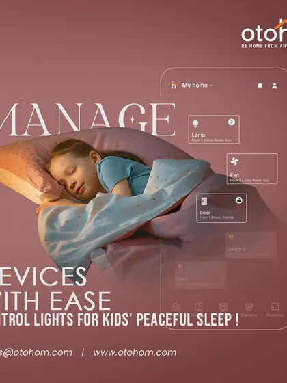 Help your kids sleep peacefully by managing their room's environment with ease. Our app allows you to control lights and other devices remotely, ensuring their comfort without waking them.