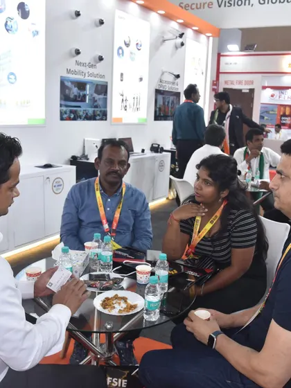 Meaningful partner connections are at the heart of my work. Here, my team is in discussion with visitors at FSIE 2025, sharing insights on our next-gen mobility and security solutions.