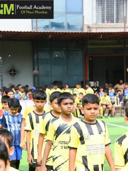 A group of focused young players ready to start their weekend training. I structure my sessions to accommodate various age groups, ensuring everyone gets the right level of coaching.