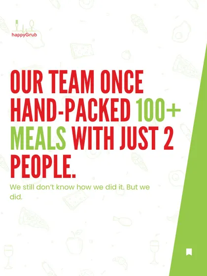 A fact from our 10-year journey: our team once hand-packed over 100 meals with just 2 people. We still don't know how we did it, but we did.