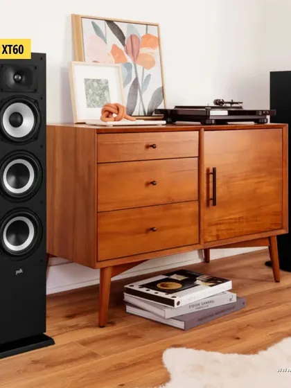 The POLK Monitor XT60 floor-standing speakers provide a powerful and dynamic sound. They are an excellent foundation for a high performance stereo or home theater system, delivering deep bass and clear highs.