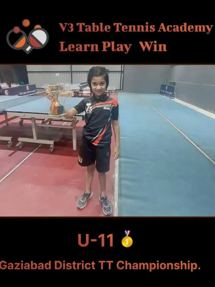 Saanvi proudly holding her championship trophy. This victory is a result of her consistent effort and dedication during our training sessions.