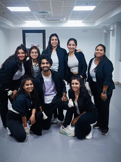 The 'Uptown Funk' squad with their instructor. They brought so much energy to the DANCE KORNER showcase.
