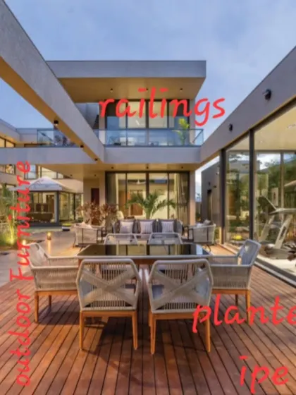 Everything you need for the outdoors, from IPE wood decking and railings to furniture and planters. We are your one-stop solution for creating a complete outdoor experience.
