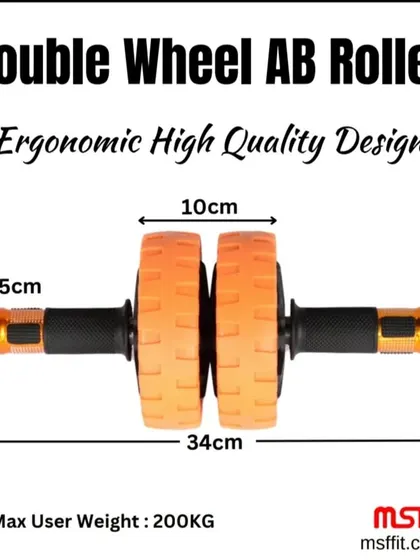 The specifications of our Double Wheel Ab Roller, built for stability and performance.