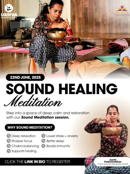 We also host specialized wellness workshops, like this Sound Healing Meditation session. These events offer our community opportunities for deep relaxation, stress reduction, and holistic healing.