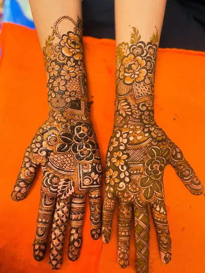 The same stunning floral design, captured from a slightly different angle to show its full beauty.