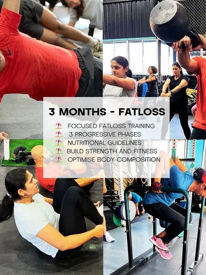 Another look at our 3 month fat loss program, showcasing the different exercises involved, including core work, kettlebell swings, and bodyweight movements.