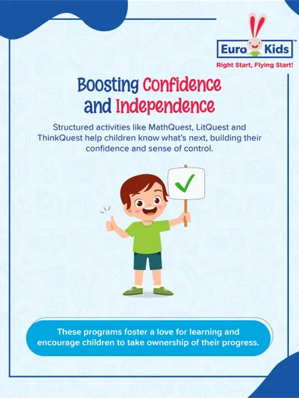 Routines boost confidence and independence. Structured activities like MathQuest and LitQuest help children know what's next, building their confidence and encouraging them to take ownership of their progress.