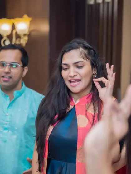 Capturing the fun expressions and dance moves of the guests is key to telling the full story of the Sangeet night.