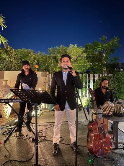 A beautiful evening performing for a private party at a Dubai Hills villa. This trio setup with keys and tabla is perfect for creating a sophisticated and intimate musical experience for you and your guests.