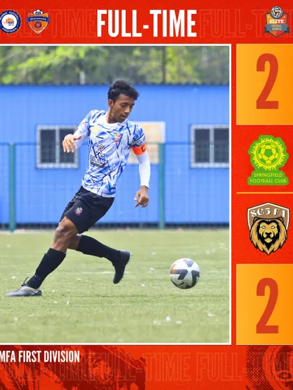 A hard-fought battle to the end. The full-time result of our 2-2 draw in the MFA First Division. We showed grit and determination to share the points in a challenging encounter.
