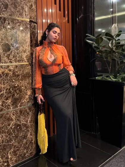 The movement of the maxi skirt is so elegant. When I style clients, I always think about how the clothes will move with them.