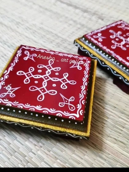 These MDF wood chowkis are sturdy and perfect for placing idols or diyas during your daily prayers.