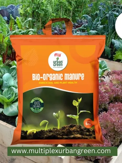 Our Bio-Organic Manure is a favorite among urban gardeners because it improves soil structure, fertility, and water-holding capacity. Just two handfuls per week can control soil-borne diseases and significantly boost your fruit and flower yield.