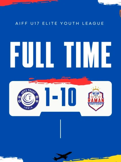 Ending the AIFF U17 Elite Youth League campaign on a high with a 10-1 victory.