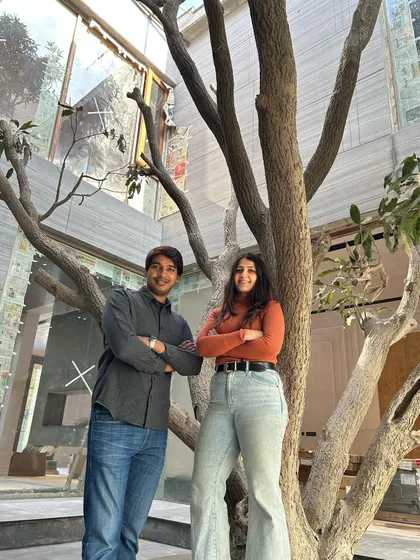 Our co-founders, Saumya and Sudhir, are seen here at our Urban Oasis project. We love documenting our work, and these rare photos together on-site are a testament to our hands-on, collaborative approach.