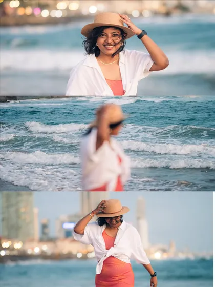 A collage of happy moments from the beach in Colombo. The sea breeze, the warm sun, and a camera in hand, what more could I ask for?