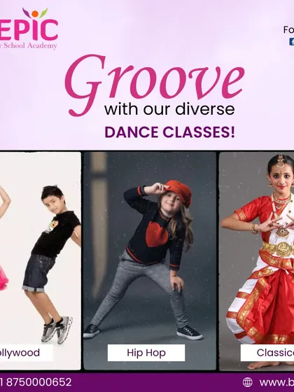 Groove with our diverse dance classes. We offer instruction in various styles including Bollywood, Hip Hop, and Classical dance, ensuring there is something for every aspiring dancer.