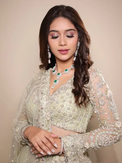A soft, ethereal look created for a makeup masterclass. This image showcases a beautiful gradient eye makeup look, perfect for a modern bride.