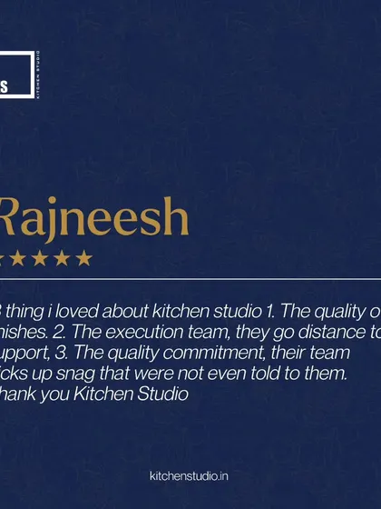 Rajneesh shares the three things he loved about working with us: the quality of finishes, the supportive execution team, and our commitment to quality, noting that my team spots and fixes issues proactively.