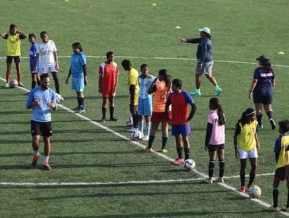 Leading a strength and conditioning session for coaches at the FIFA Women’s Development Programme in Kolkata. Sharing practical strategies and contributing to the growth of football fitness in India is a passion of mine.