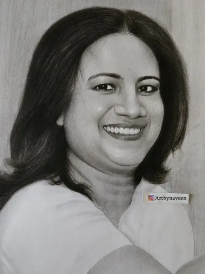 Another version of the tribute portrait for Ashwini Puneeth Rajkumar.