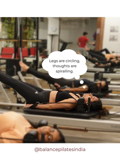 "Legs are circling, thoughts are spiralling." Just focus on the breath. And maybe what you'll eat later.