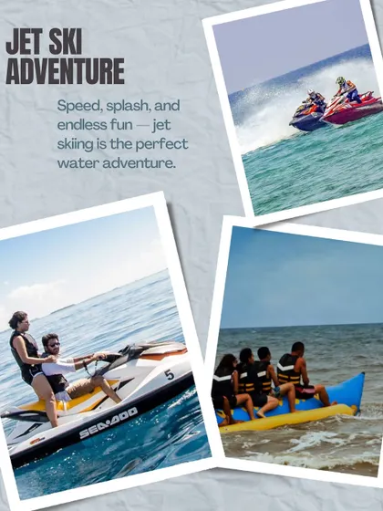 Add some speed and splash to your trip with a jet ski adventure. We also arrange for other water sports like banana boat rides for the whole squad.